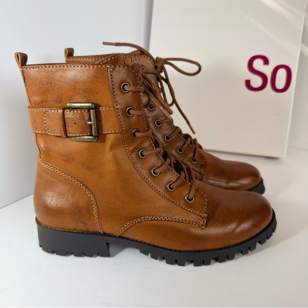 SO Women's Brown Combat Boots